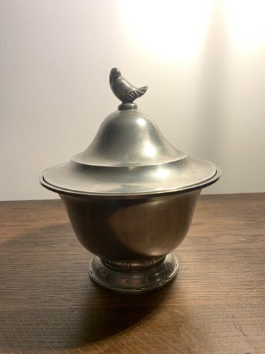 Sucrier poinçonné étain - poinçonné, en