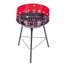 Barbecue Rond Avec Grille Réglable 4 Niveaux BBQ Grill Charbon Avec Pare-Vent
