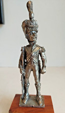 Soldat Grognard Grenadier Etain Ciselé Main sur Socle Collection Napoléon Empire