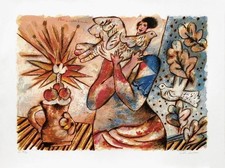 Théo TOBIASSE L'heure où s'éclaire le monde 1999 lithographie signée