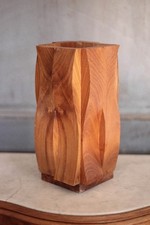 Vase bois sculptural, vase