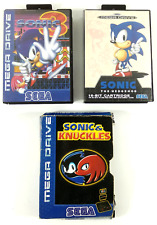 Set of 3 Sega Mega Drive Games in Box Sonic III & Knuckles