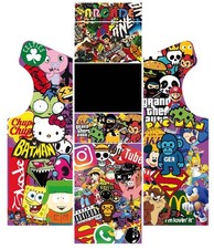 Stickers Borne Arcade (Mame ou Euro ou Personnalisé) - Modèle Sticker Bomb