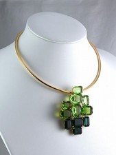 Collier cristal couple broche