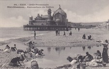 Carte postale ancienne postcard NICE 96 blanchisseuses lavandières paillon jetée