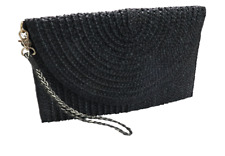 Sac À Main Femme Taille Unique Paille Bouton-pression Noir
