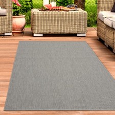 Tapis clair tissé à plat In & Outdoor | Salle d'attente | Véranda | gris