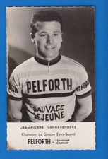 CYCLISME carte cycliste JEAN-PIERRE VANHAVERBEKE équipe PELFORTH SAUVAGE LEJEUNE