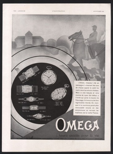 Publicité 1930 montre omega - 1930,