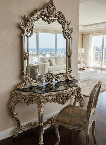 Console doré style - , louis
