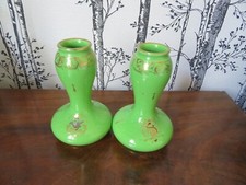 ancien vase gourde décor à