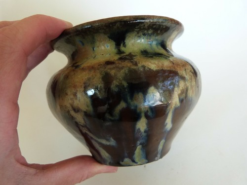 Vase pot grès émaillé - pot,