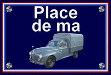 plaque " PLACE DE MA PEUGEOT