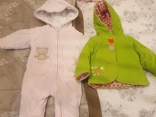 Combinaison de neige et manteau douillet fille 0 -3 mois 💕 super mignon