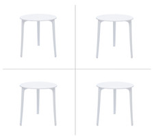 Table design ronde blanche diamètre 100 cm neuve