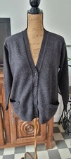 Cardigan Femme gilet  46(petit)( Mesures Sur Les Photos)100% Laine Vierge TBE