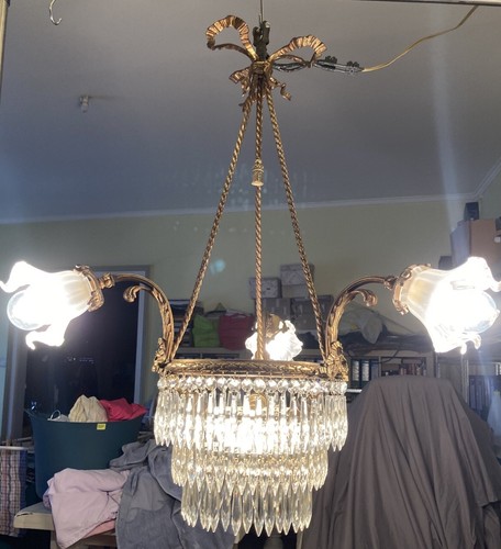 Lustre pampilles cristal - pampilles,