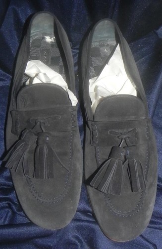 Louis vuitton navy suede - vuitton,
