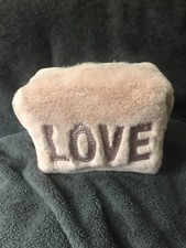 OMG! Accessories Women Faux Fur LOVE Cosmetic Bag