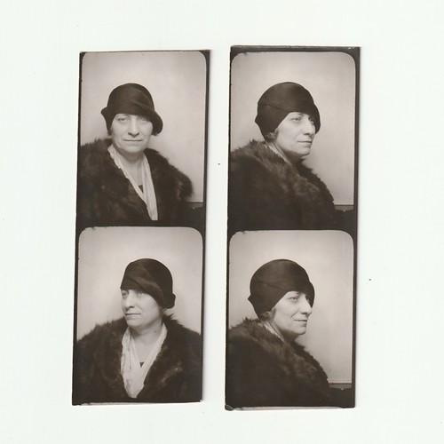 Photomaton femme au chapeau - photomaton,