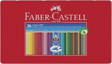 [112435] Faber-Castell Etui métal de 36 crayons de couleur Colour GRIP 2001