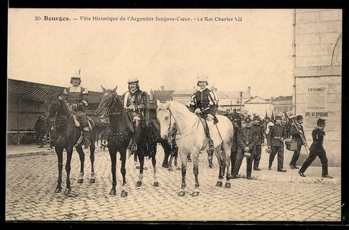 Cpa bourges fete historique - fete,