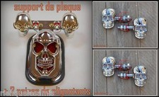 Support de plaque Chrome + 2