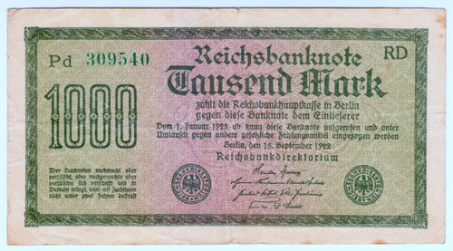 1922 allemagne 1000 - 1922,