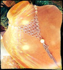 Tassel Pendant Faux Pearl Hoop