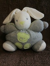 Doudou lapin  zen - patapouf tricoté gris et vert Kaloo Neuf