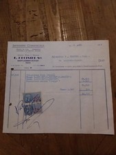 Facture ancienne 1954 vin imprimerie commerciale