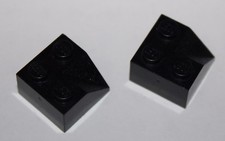 Lego Black Slope 45 2x2 Double Concave ref 3046 sets 730 1053 4954 912 404 00