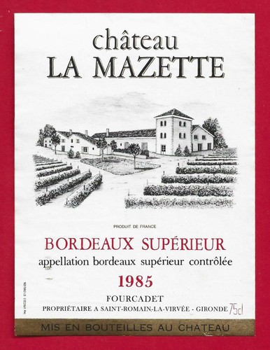 Etiquette bordeaux - 82/97,