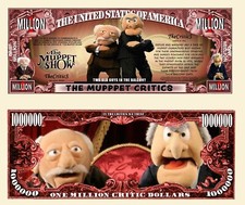 Le MUPPET SHOW STATLER & WALDORF ! BILLET MILLION DOLLAR US Série Marionnettes