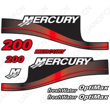 Outboard Engine Red Decals