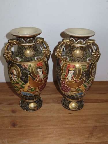 Belle paire vase satsuma - vase,