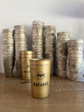 Lot De 62 Verres À Baccardi En Métal Doré Chauve Souris Rhum