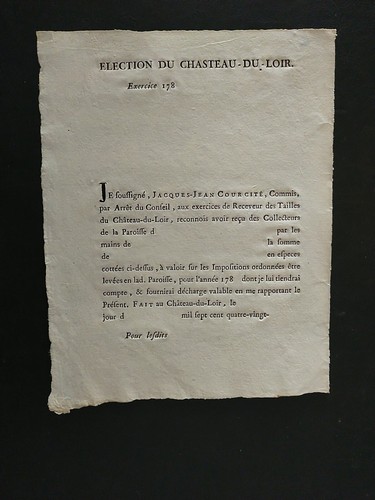 1780 quittance taille - quittance,