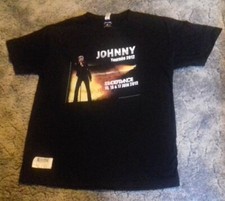 Johnny Hallyday tee shirt billet de concert par code barre Rare Collector