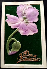 N°790/160  1 Carte Postale  Ancienne  Découpis   Fleurs en Tissu Souvenir