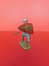 ELASTOLIN / ANTIQUITE : MOYEN AGE TRES BEAU CHEVALIER  AU COMBAT