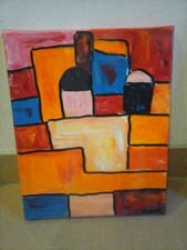 Tableau Peinture Moderne  Unique Signé Patricia Kleyman (Paris) Reve marocain