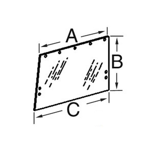 Glass r50757 fits john deere - r50757,