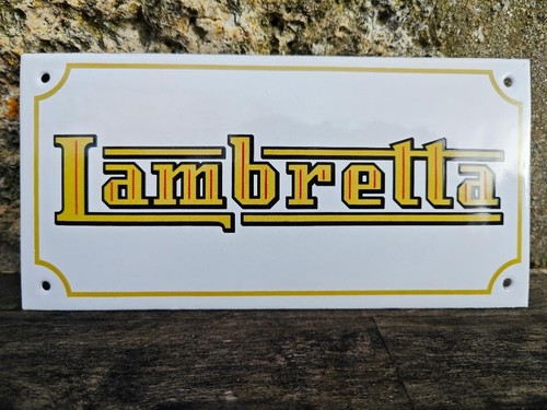 Plaque émaillée lambretta - émaillée,