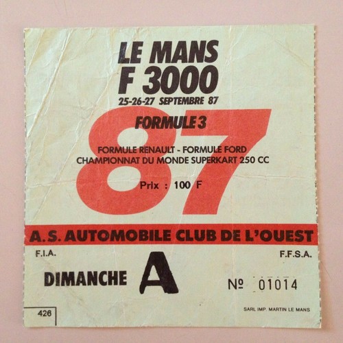 Billet mans f3000 - le,