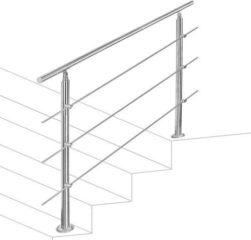 Rampe escalier acier - d'escalier, en