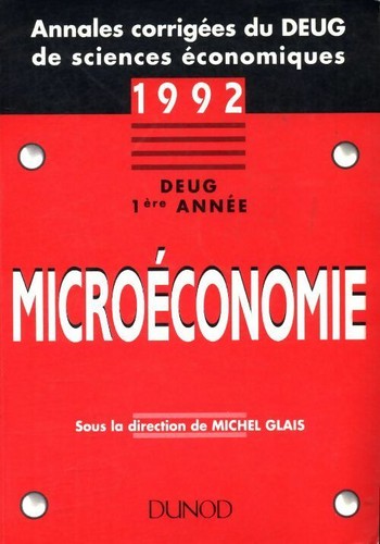 Microéconomie 1992 deug 1re