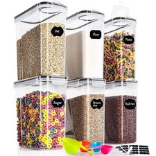 4L Boite de Rangement Cuisine Lot de 6 Bocaux Hermetiques Alimentaires en Pla...