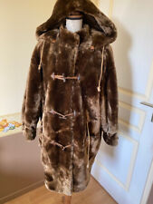 Manteau FEMME fourrure naturelle mouton doré marron T. 44 OCCASION