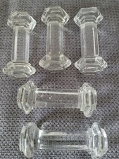 Lot De 5 Ancien Porte Couteaux En Verre Vintage